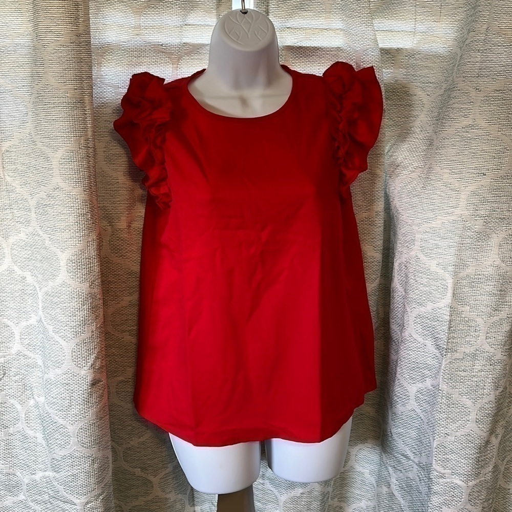NWOT SHEIN sleeveless ruffle blouse